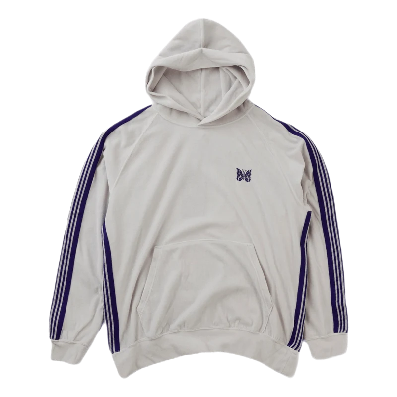 Track Hoody - C/pe Velour White