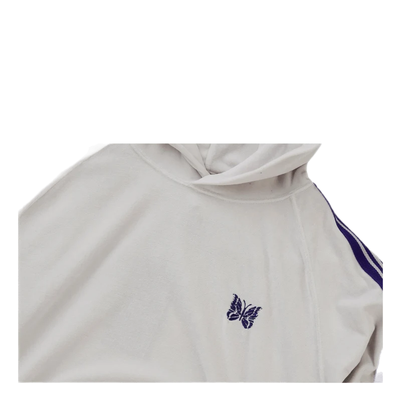 Track Hoody - C/pe Velour White