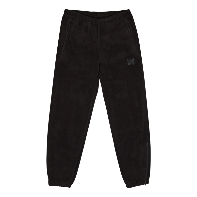 Zipped Sweat Pant - Poly Fleec Black