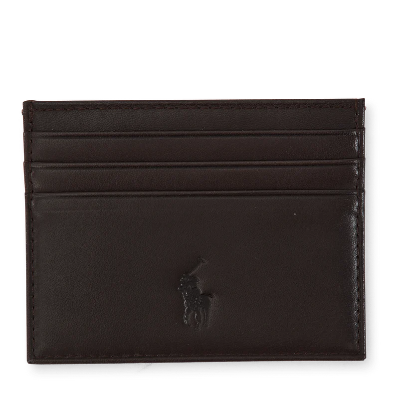 Leather Belt & Card Case Gift Set Brown