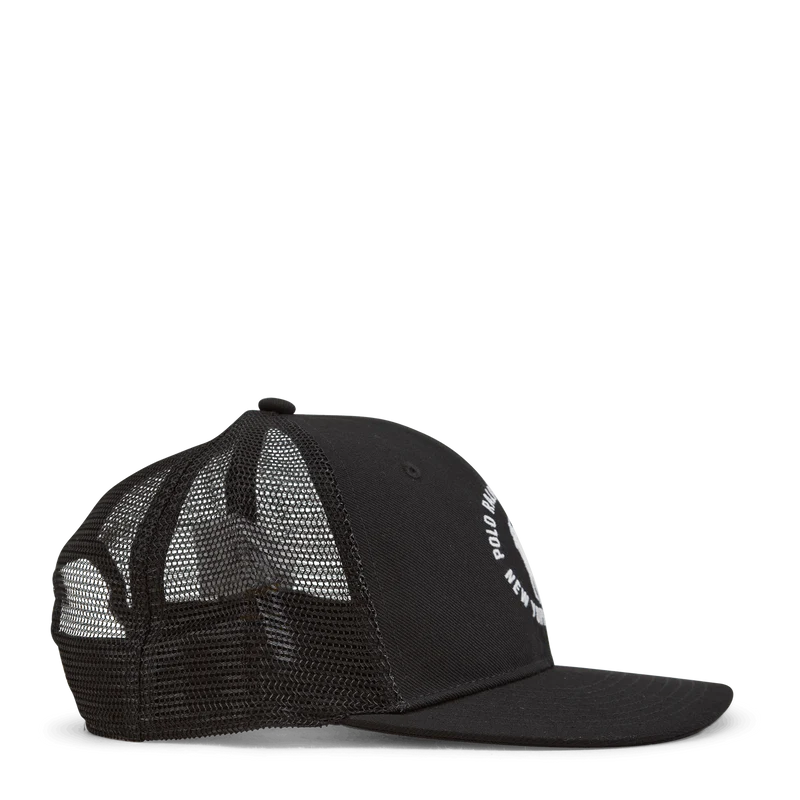 Twill Trucker Cap Polo Black