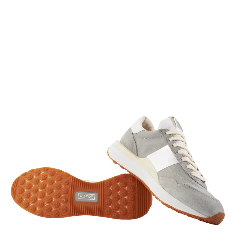 Train 89 Suede & Oxford Sneaker Soft Grey/White