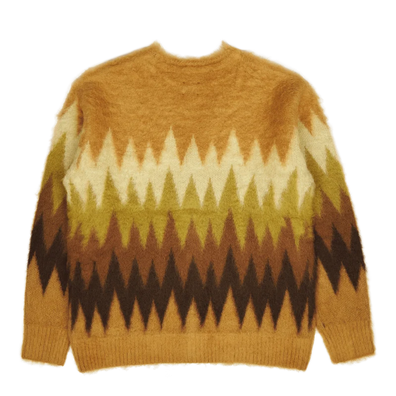 Mohair Cardigan - Zigzag Taupe