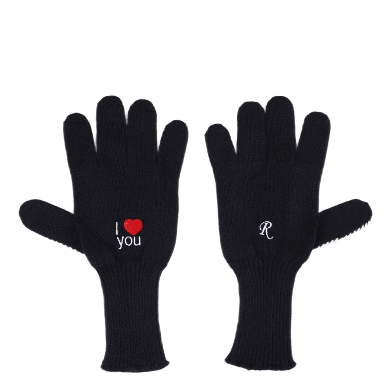 I Love You Gloves Navy Red