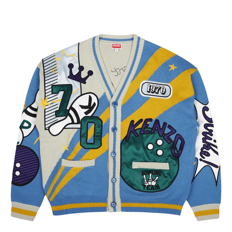 Cardigan Bowling Elephant Cyan