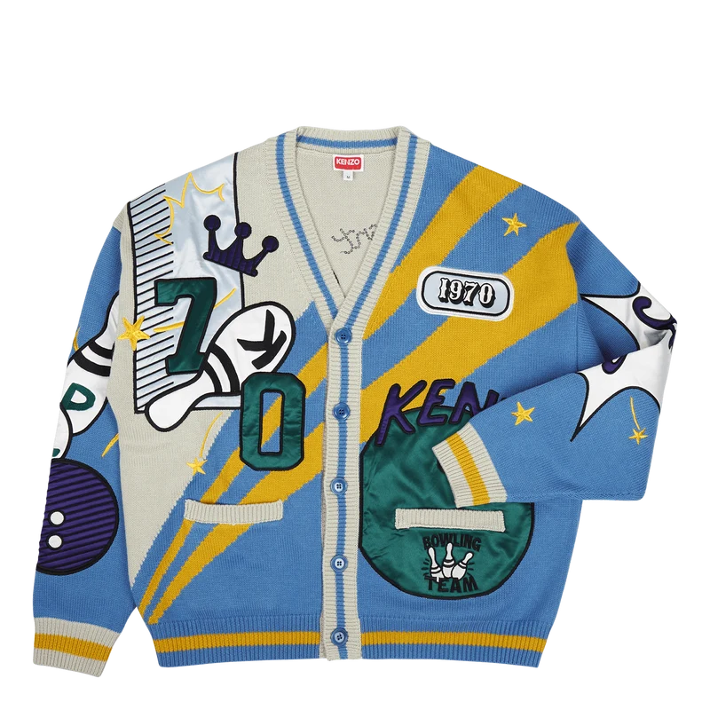 Cardigan Bowling Elephant Cyan