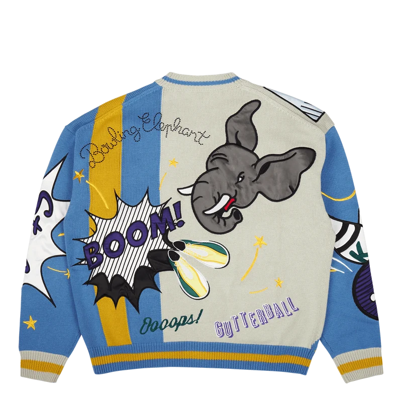 Cardigan Bowling Elephant Cyan