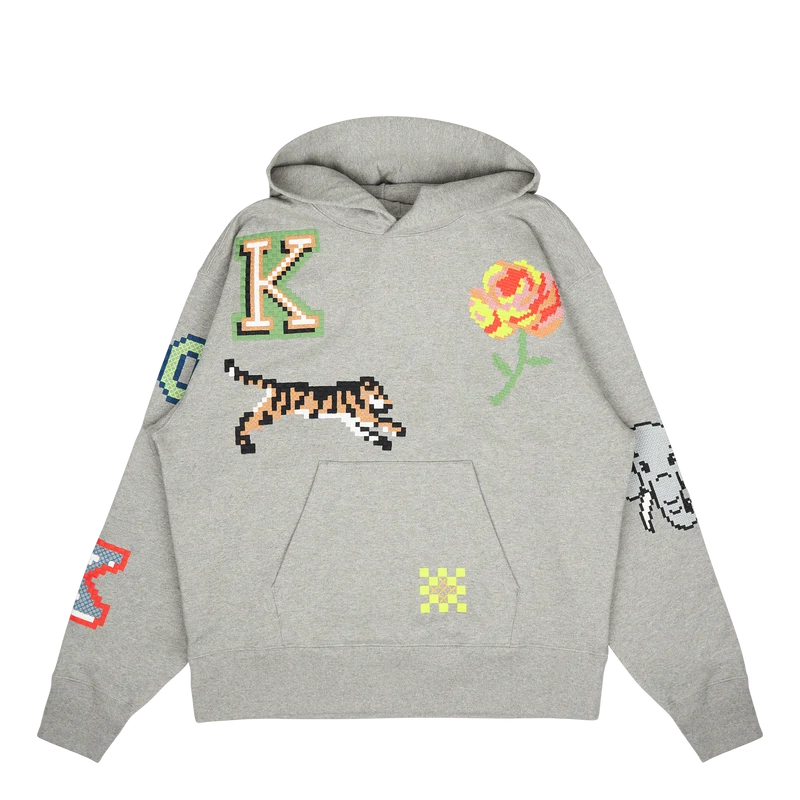 Sweat Kenzo Pixel Pearl Grey
