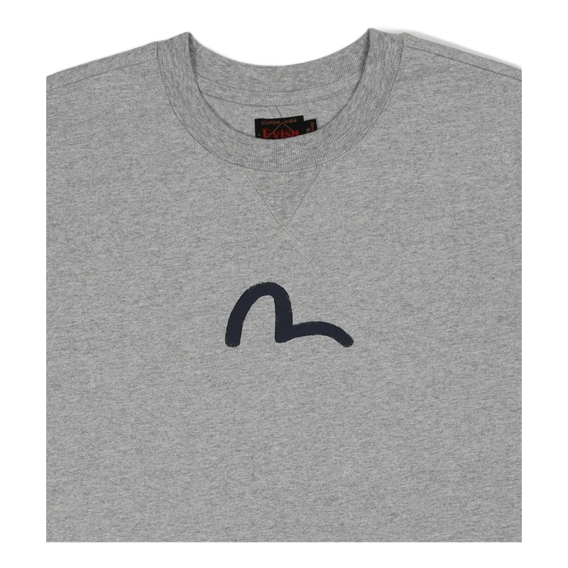 Evisu Basic Crewneck Ss Tee Wi Heather Grey