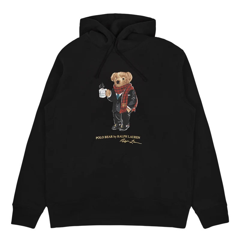 Lunar New Year Polo Bear Hoodie Polo Black