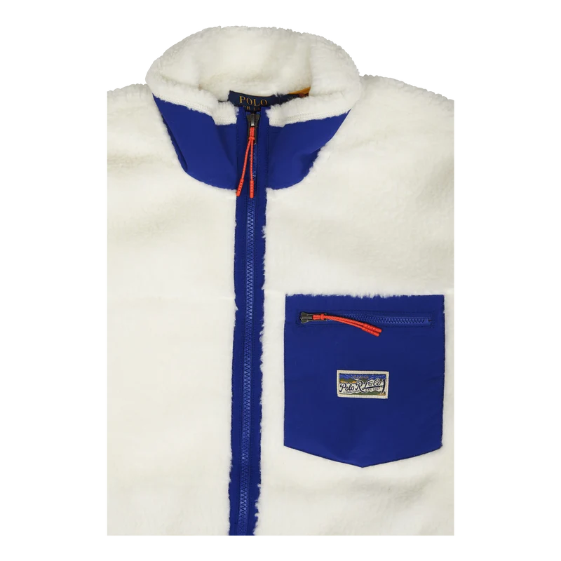 Bonded Pile Fleece Jacket Clubhouse Cream Multi