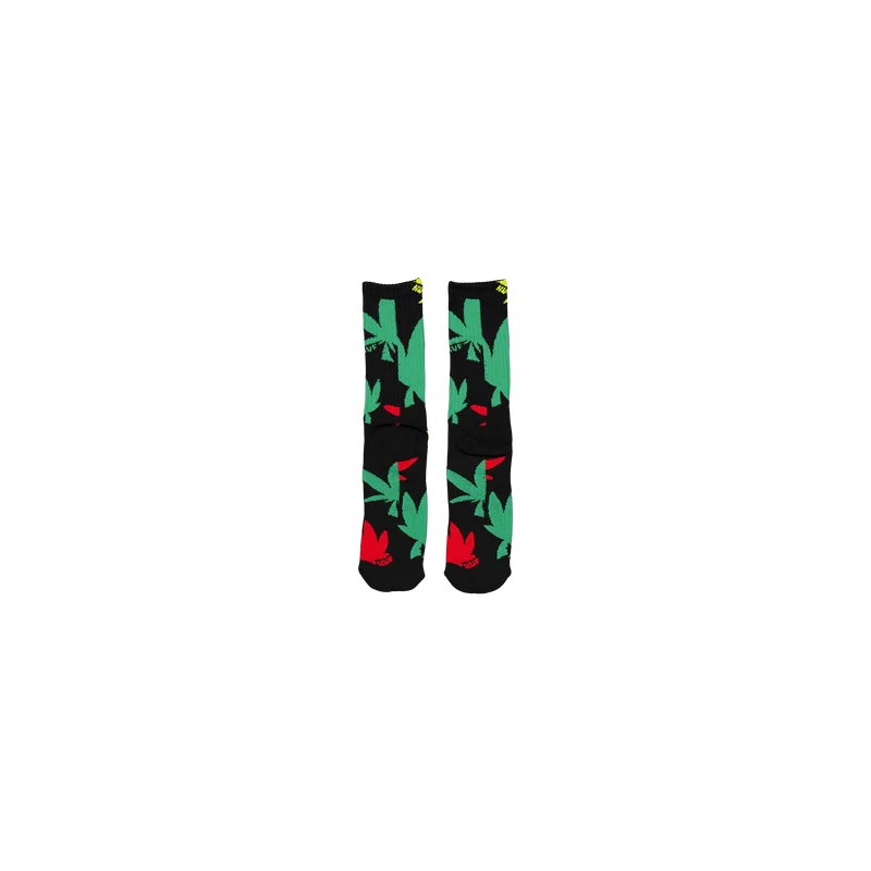 Abstract Plantlife Sock Black