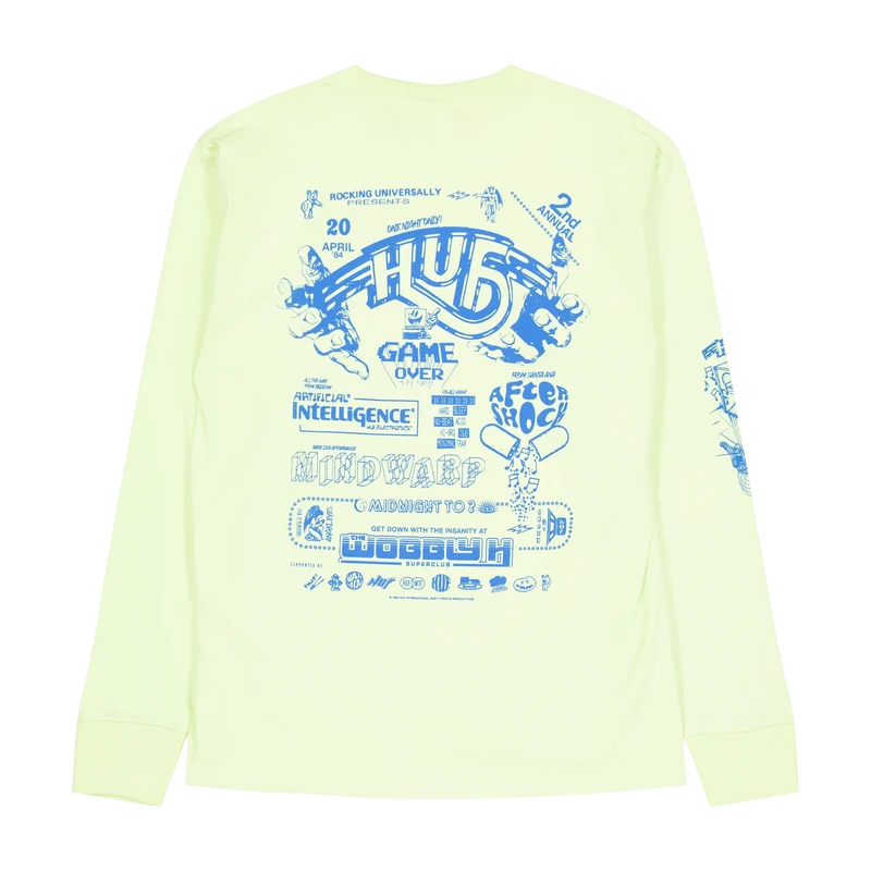 Game Over L/s Tee Lime