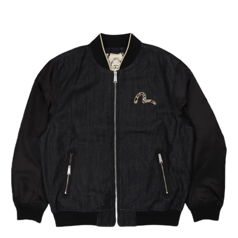 Komainu Embroidered Fab Blocki Black