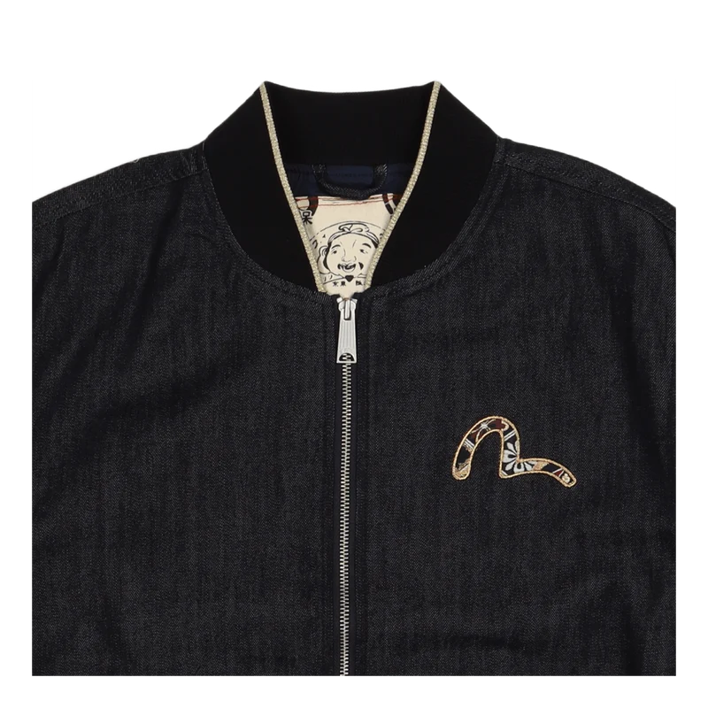 Komainu Embroidered Fab Blocki Black