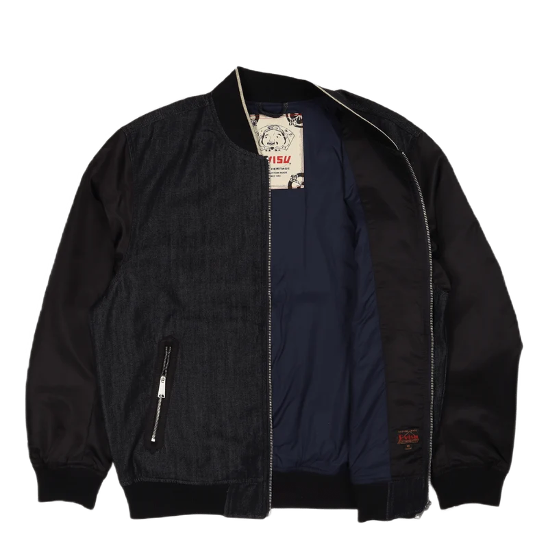 Komainu Embroidered Fab Blocki Black