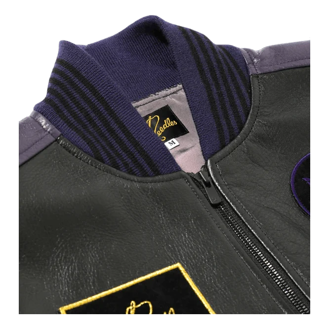 Award Jacket - Cowhide Lthr. Purple