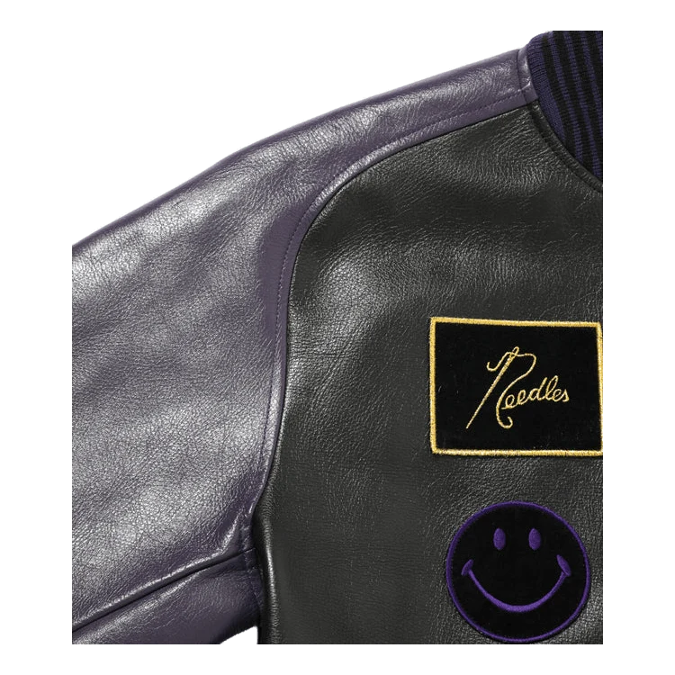 Award Jacket - Cowhide Lthr. Purple