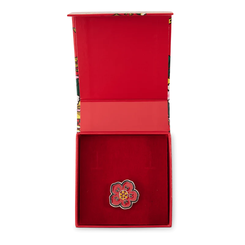 Ring Boke Flower Medium Red
