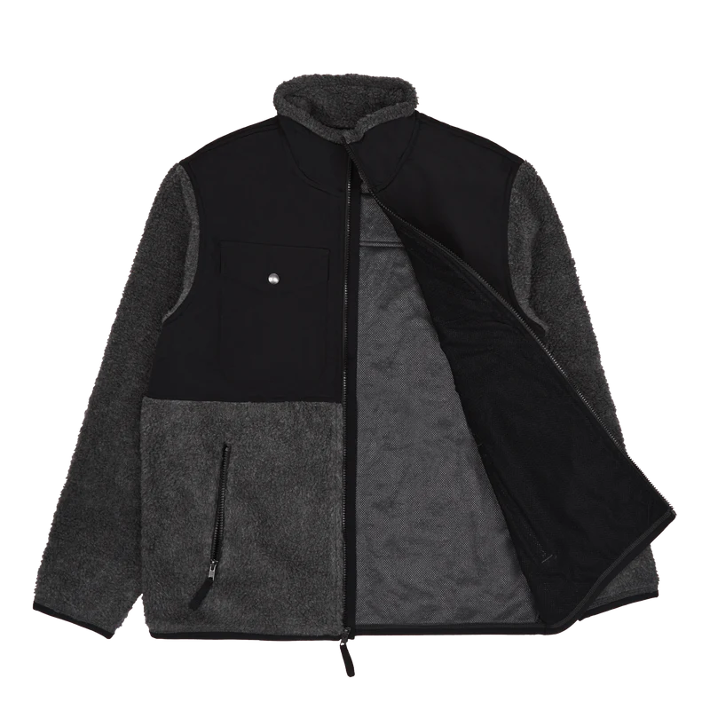 Wind-Blocking Hybrid Jacket Barclay Heather/Polo Black