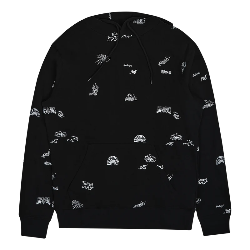 Sketch Custom Hooded Sweatshir Black