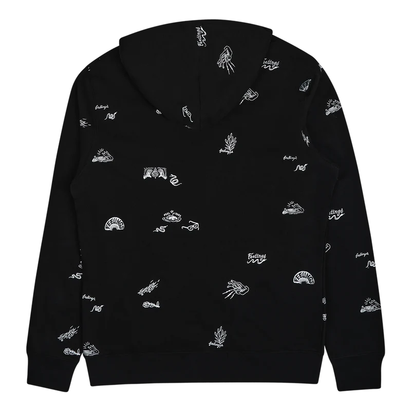 Sketch Custom Hooded Sweatshir Black