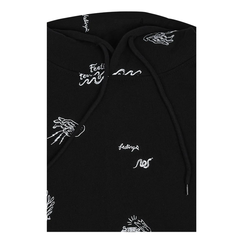 Sketch Custom Hooded Sweatshir Black