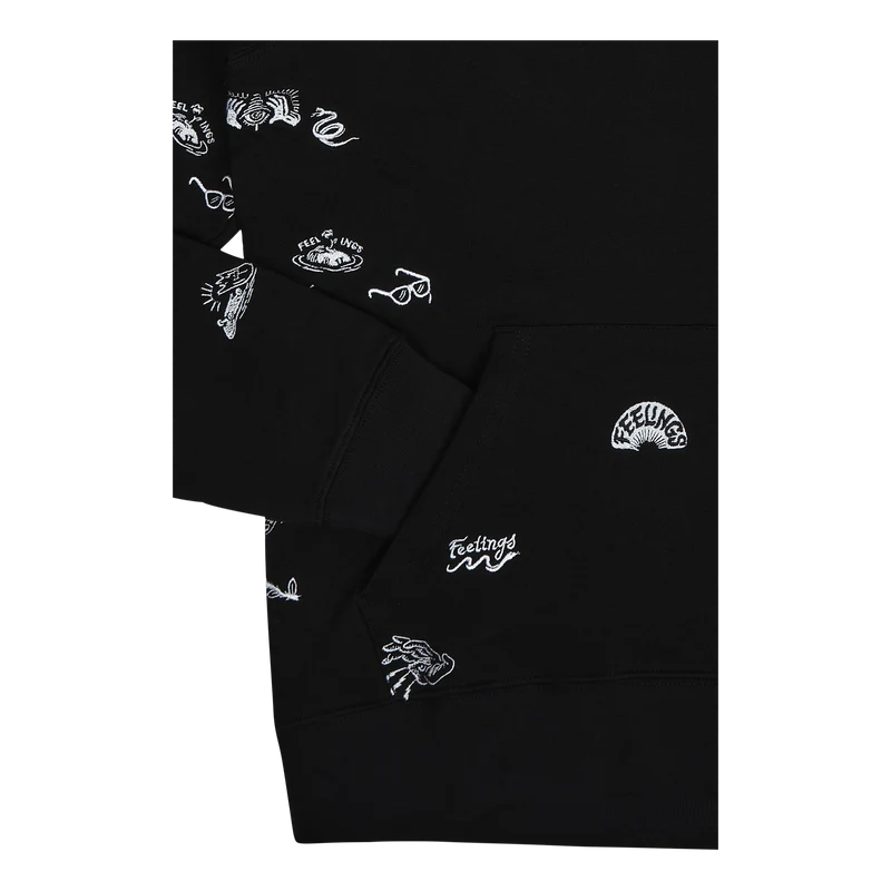 Sketch Custom Hooded Sweatshir Black