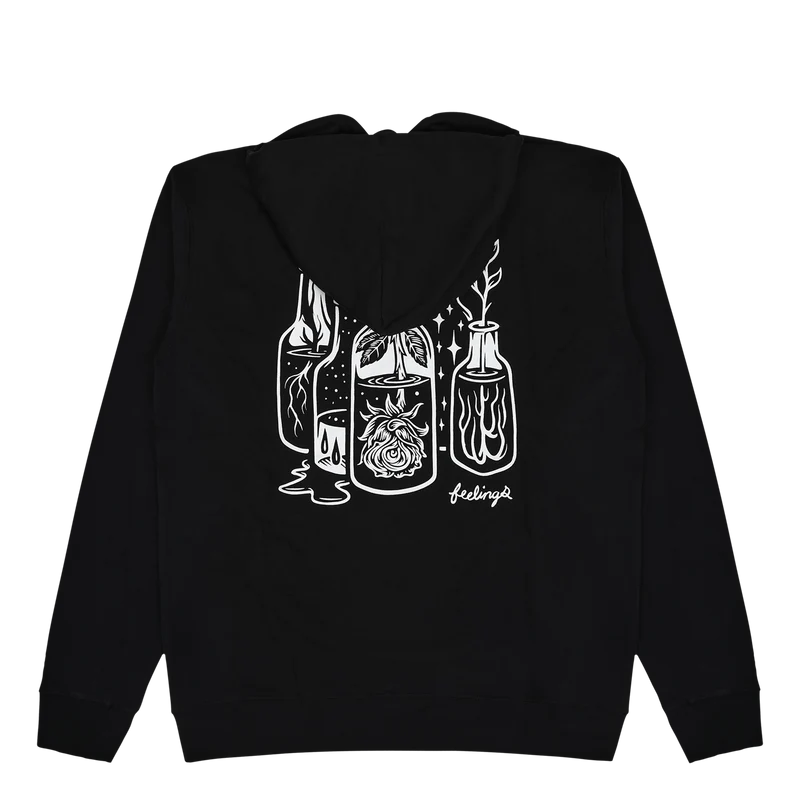 Rose Hooded Sweatshirt Black