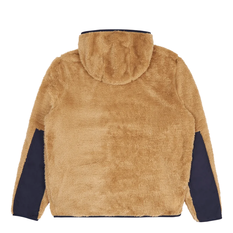 Pile Fleece Full-Zip Hoodie Vintage Khaki/Newport Navy