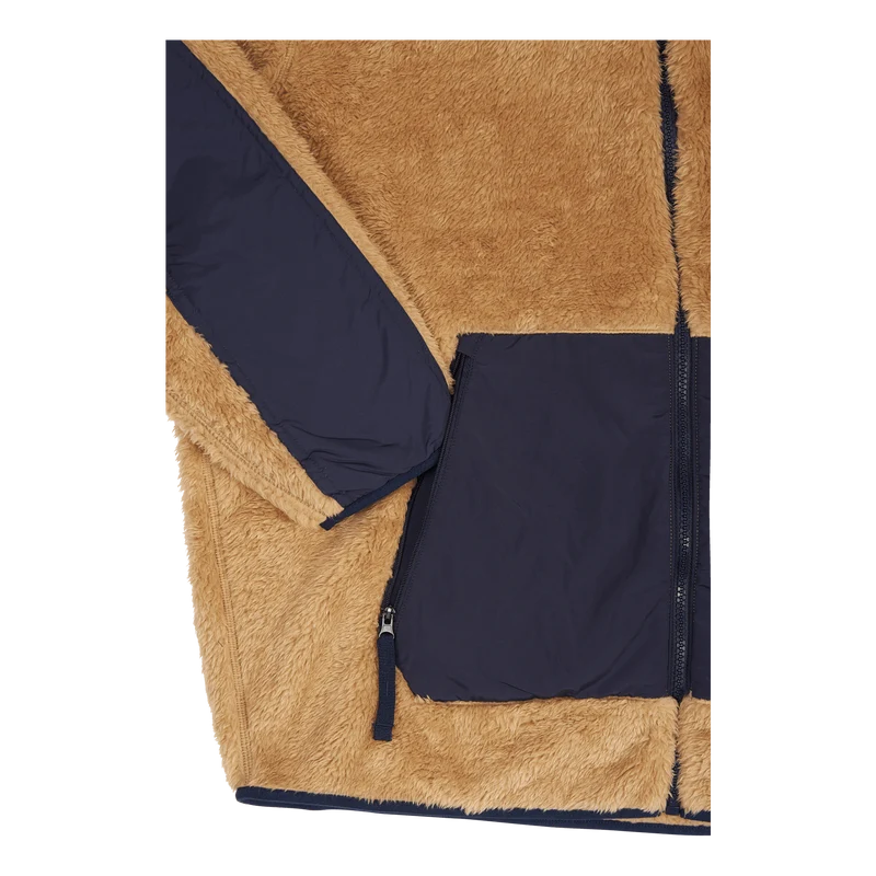 Pile Fleece Full-Zip Hoodie Vintage Khaki/Newport Navy
