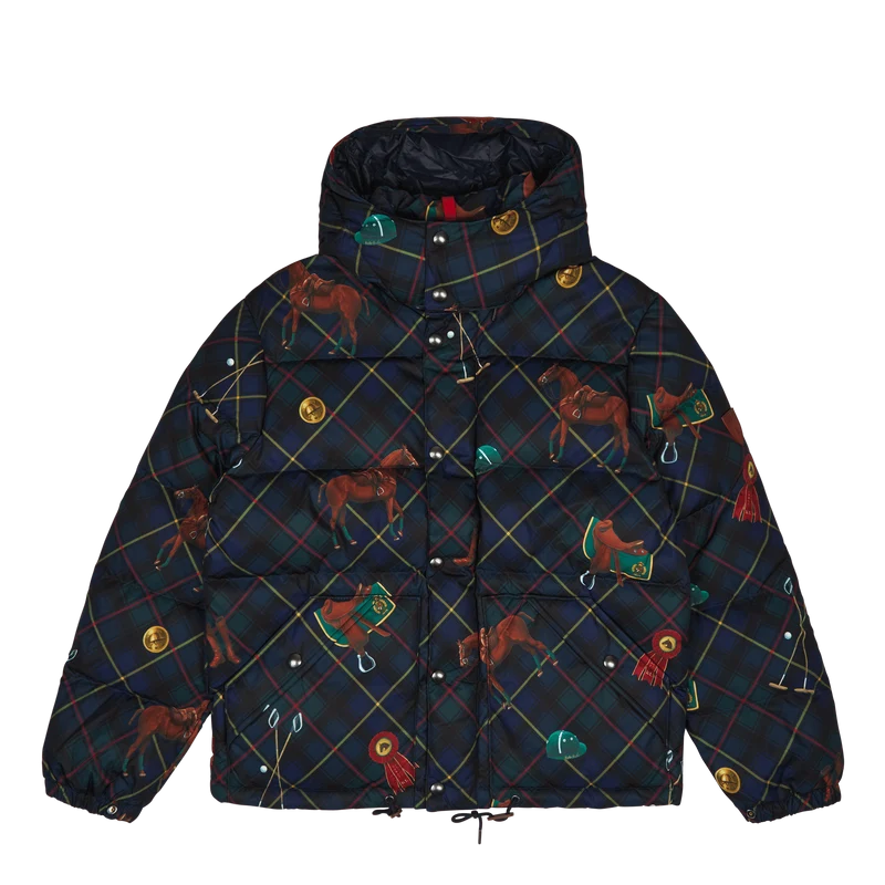 Water-Resistant Equestrian Down Jacket Martingale Toss