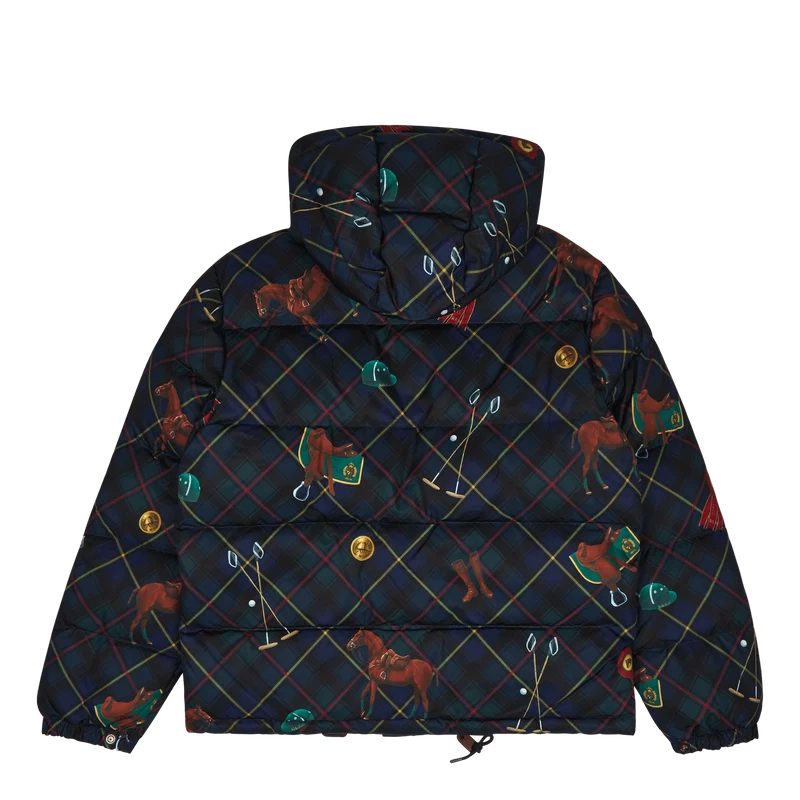 Water-Resistant Equestrian Down Jacket Martingale Toss