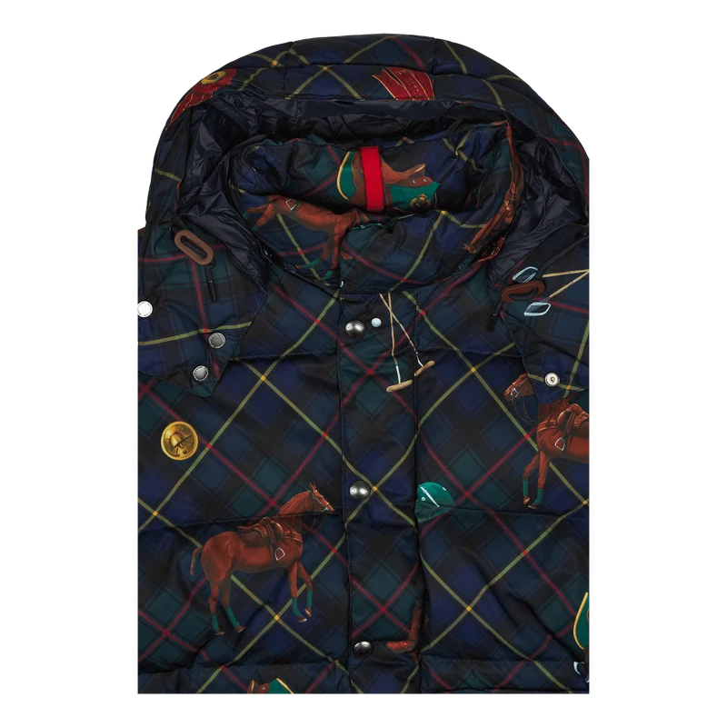 Water-Resistant Equestrian Down Jacket Martingale Toss