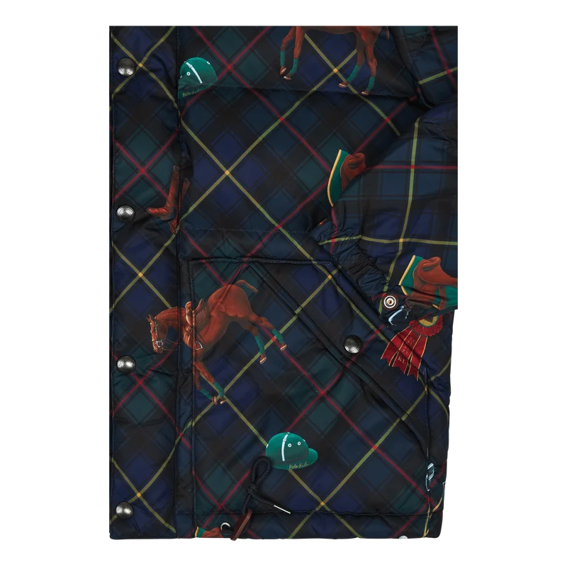 Water-Resistant Equestrian Down Jacket Martingale Toss