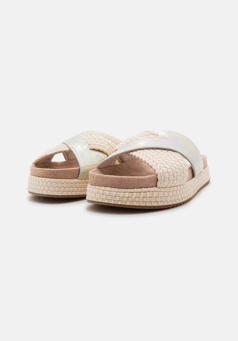 10016561 WM Paloma Leather/Woven silver