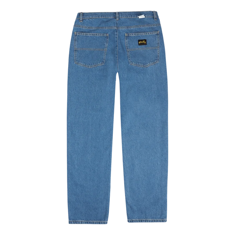 5 Pocket Straight Mid Stonewash Denim
