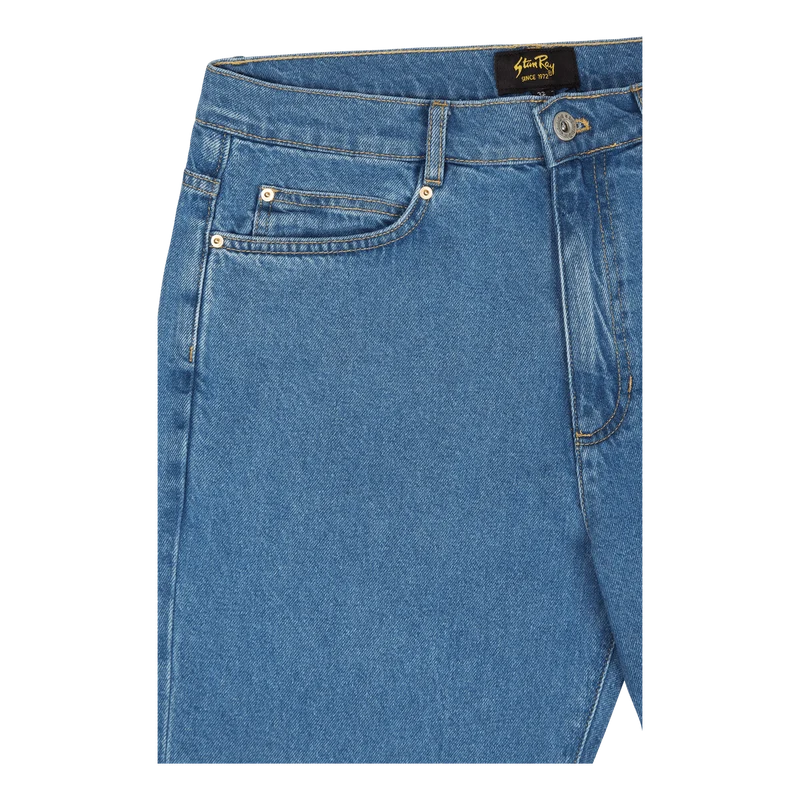 5 Pocket Straight Mid Stonewash Denim