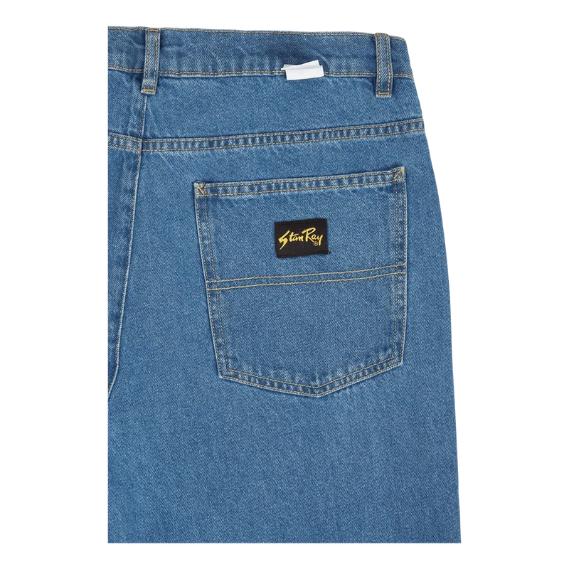 5 Pocket Straight Mid Stonewash Denim