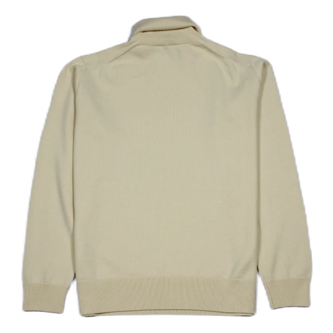 Tiger Crest Turtleneck Jumper Cream