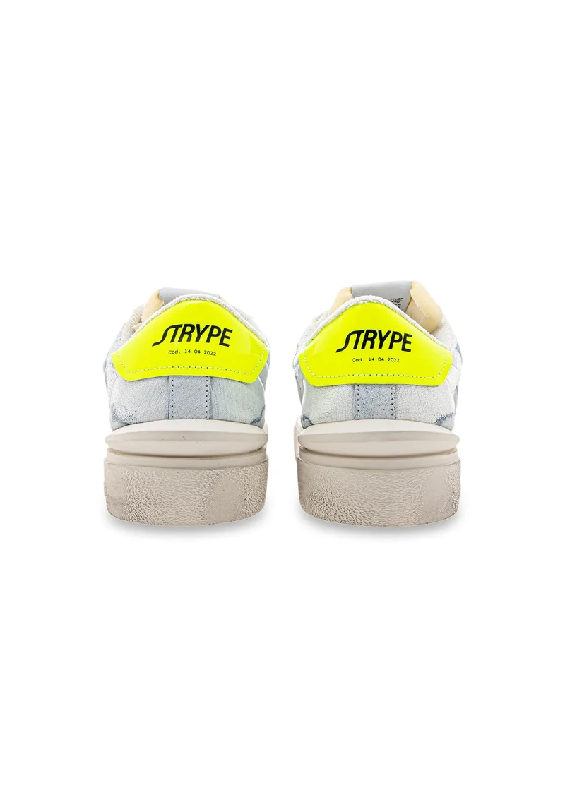 ST011-GF Sneaker Destroyed white/yellow