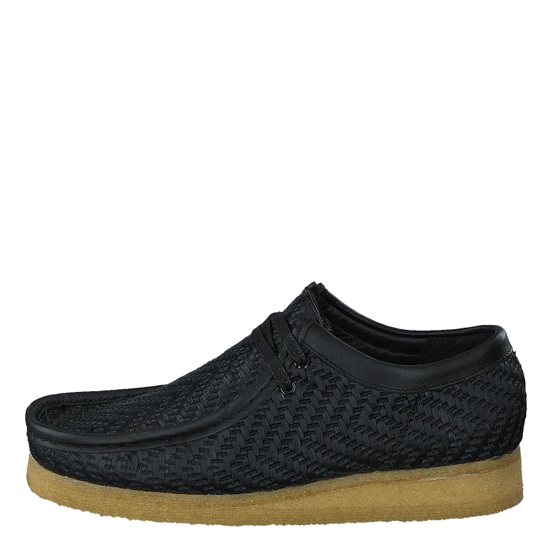 Wallabee G Black Raffia