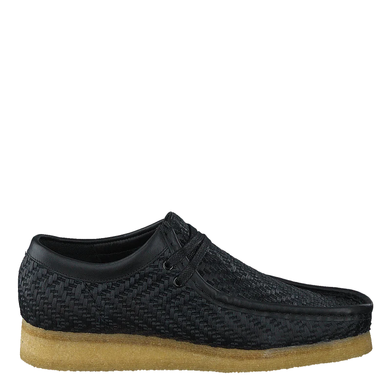 Wallabee G Black Raffia