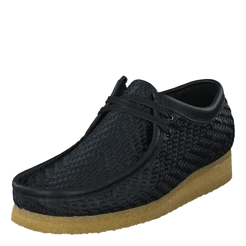 Wallabee G Black Raffia