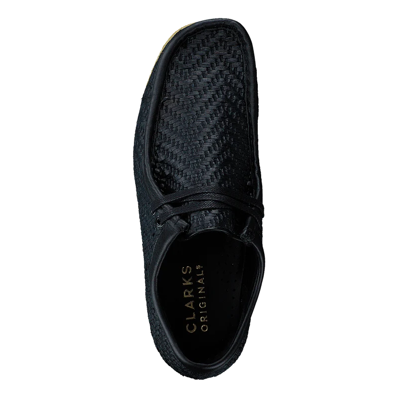 Wallabee G Black Raffia