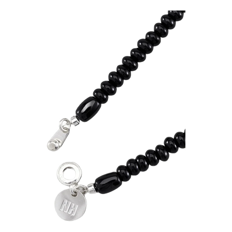 Stone Beads / S-necklace Black