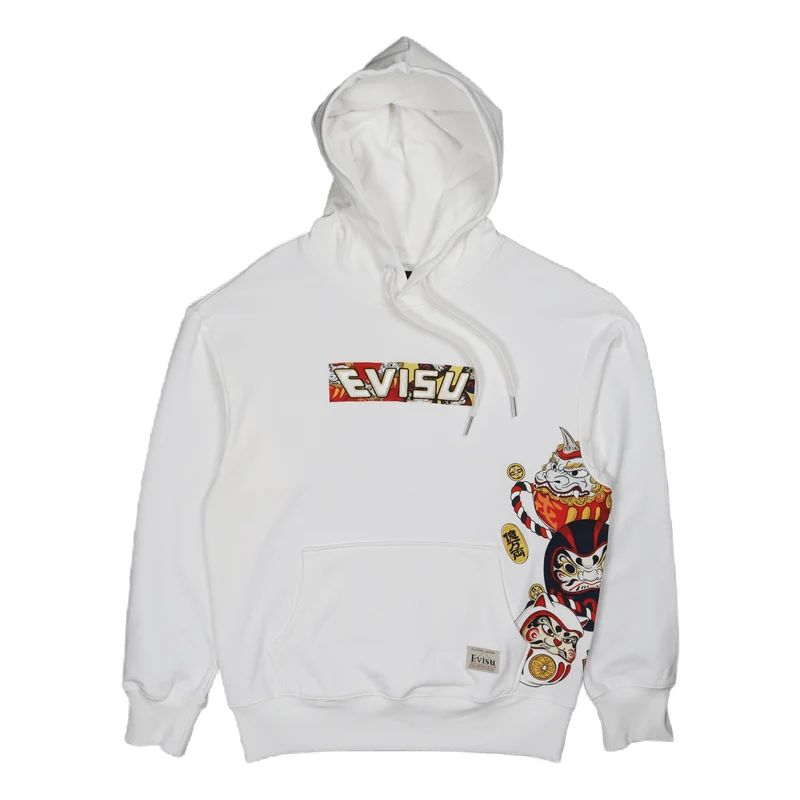 Daruma Buddy Embroidered Hoodi Off White