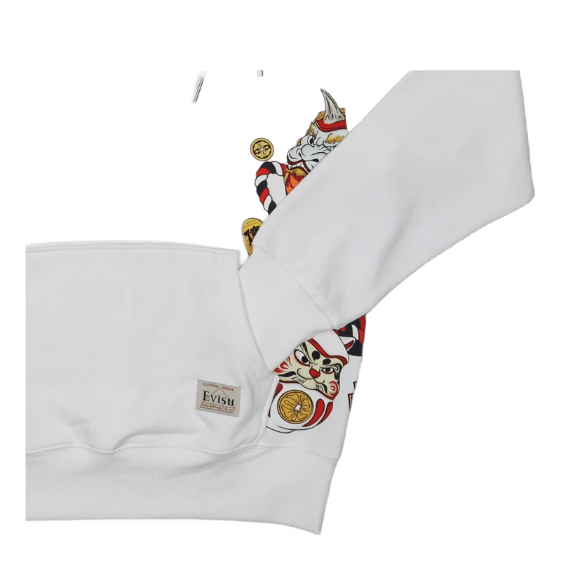 Daruma Buddy Embroidered Hoodi Off White