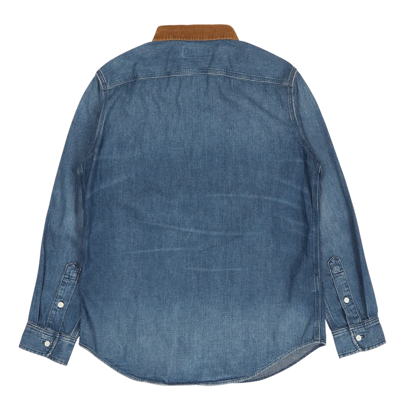 Classic Fit Denim Corduroy-Collar Shirt Northgrove