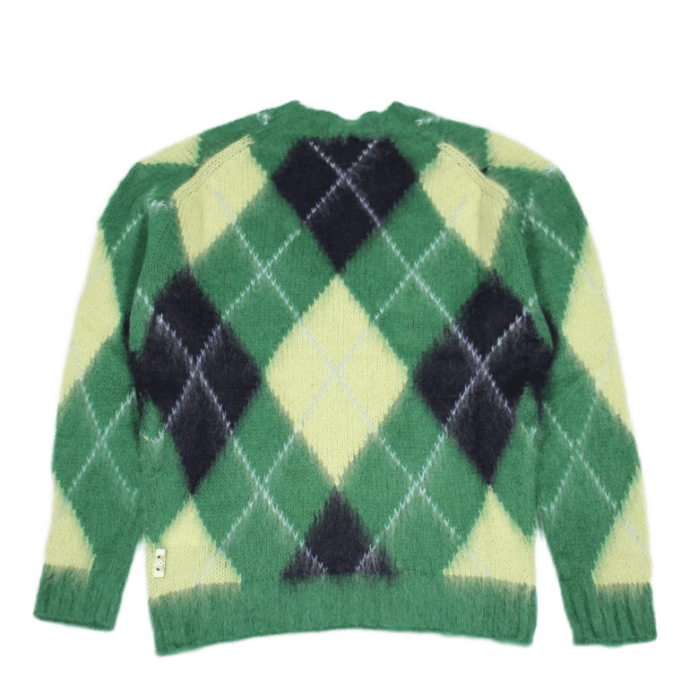 Argyle Comfort Jumper Almond Green
